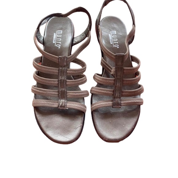 Munro Brown Sling Back Sandal Size 6.5 - Picture 2 of 7